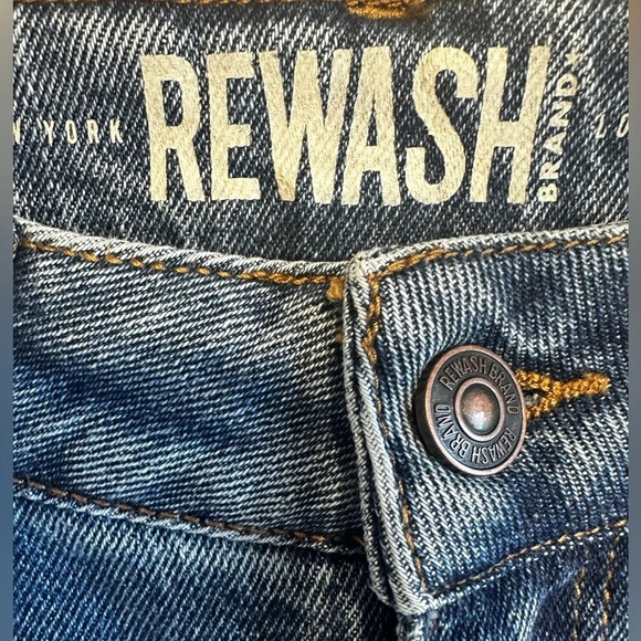 ReWash  Hi-rise straight leg raw hem jeans. Size 27”. - Picture 6 of 10
